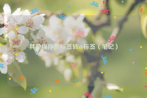 其他程序的标签转zb标签（笔记）