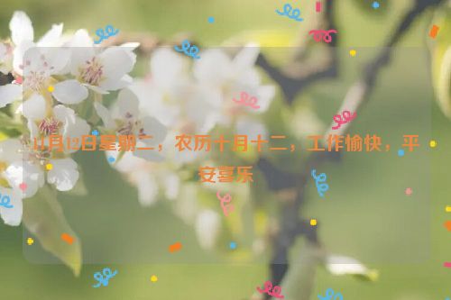 11月12日星期二，农历十月十二，工作愉快，平安喜乐