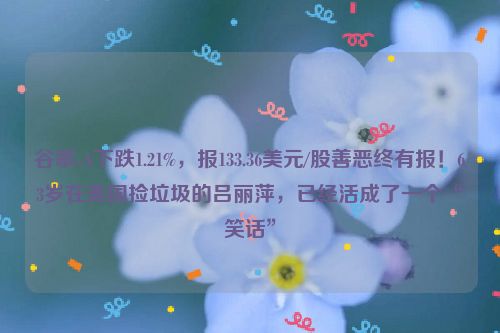 谷歌-A下跌1.21%，报133.36美元/股善恶终有报！63岁在美国捡垃圾的吕丽萍，已经活成了一个“笑话”